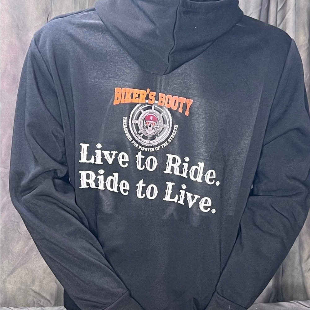 Biker’s Booty Live to Ride. Ride to Live Black Hoodie